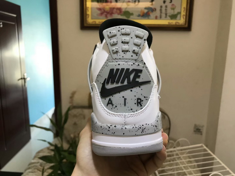 Super max Air Jordan 4 White Cement(98% Authentic quality)